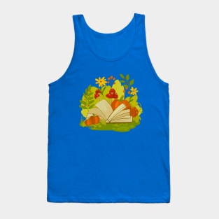 Books And Flowers Garden Tank Top